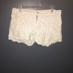 White lacy shorts